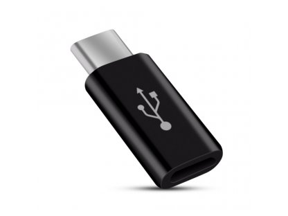Adaptér z micro USB na USB Type-C černý