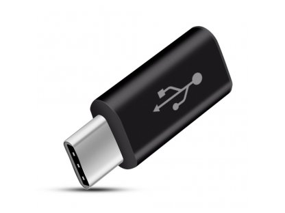 Adaptér z micro USB na USB Type-C černý