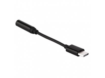 Adaptér z USB Typ C na audio 3.5 mini jack černý