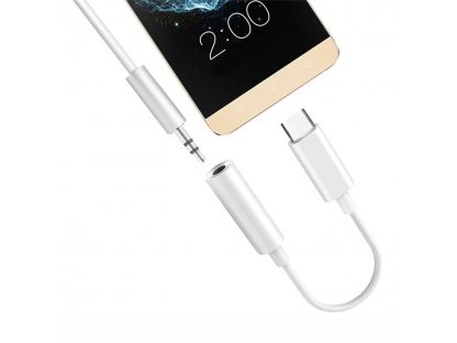 Adaptér z USB Typ C na audio 3.5 mini jack černý