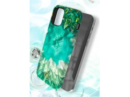 Agate Series elegantní pouzdro s potiskem achát iPhone 12 Mini modré