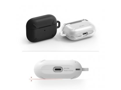 AirPods Case odolné pouzdro na sluchátka AirPods Pro + karabinka černé (ACEC0013)