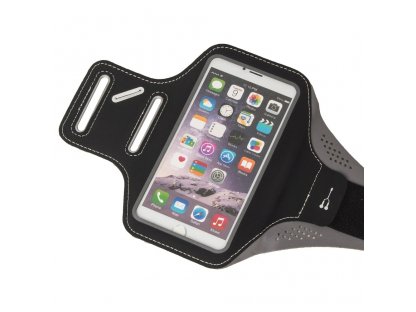 Armband běžecký opasek na rameno Samsung iPhone LG HTC Huawei L 5.5 palců černý