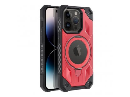 Armor Mag Cover case compatible with MagSafe for IPHONE 14 PRO MAX red