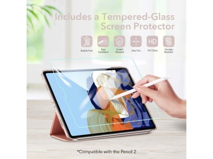 ASCEND TRIFOLD A TVRZENÉ SKLO pro IPAD PRO 11 2021 ROSE GOLD