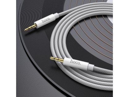 AUX Audio kabel Jack 3,5 mm na Jack 3,5 mm UPA19 2 m stříbrný