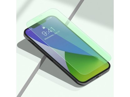 Baseus 2x zelené tvrzené sklo 0,15 mm s filtrem proti modrému světlu iPhone 12 Pro Max (SGAPIPH67N-LQ02)