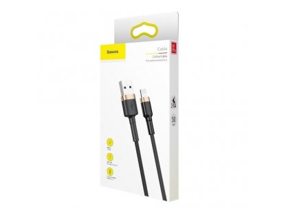 BASEUS kabel USB a Apple Lightning 8-pin 2,4A Cafule CALKLF-BV1 1m zlato-černý