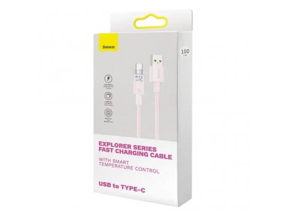 BASEUS cable USB to Type C Power Delivery Explorer 100W 1m  pink CATS010404