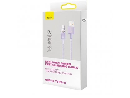 BASEUS cable USB to Type C Power Delivery Explorer 100W 2m purple CATS010505