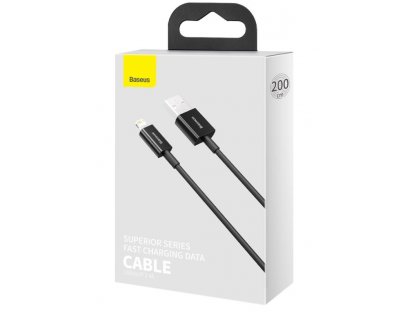 Baseus CALYS-C01 Rychlenabíjecí datový kabel USB na Lightning 2.4A 2m černý