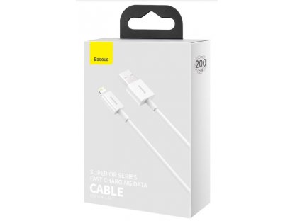 Baseus CALYS-C02 Rychlonabíjecí kabel Lightning 2,4A 2m bílý