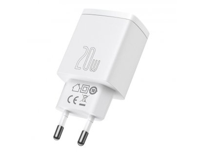 Baseus CCXJ-B02 Compact Quick Nabíječka USB/USB-C 20W bílá