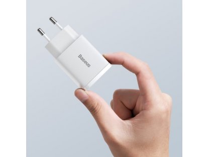 Baseus CCXJ-B02 Compact Quick Nabíječka USB/USB-C 20W bílá