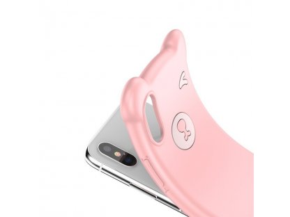 Bear Silicone Case silikonové pouzdro s řemínkem na zápěstí iPhone XS / iPhone X růžové (WIAPIPH58-BE04)