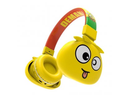 Bezdrátová sluchátka na uši Deman YLFS-09BT s bluetooth žlutá