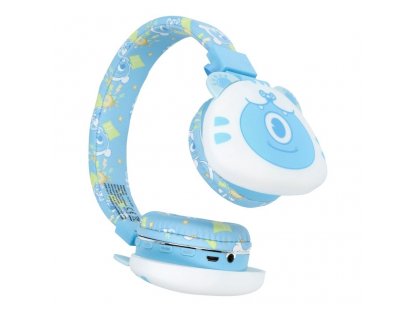 Bezdrátová sluchátka na uši s bluetooth YLFS-07BT modrá