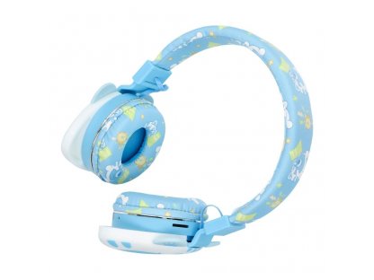 Bezdrátová sluchátka na uši s bluetooth YLFS-07BT modrá