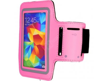 Běžecký pásek na rameno armband Samsung Galaxy s6 s5 s4 s3 světle růžový