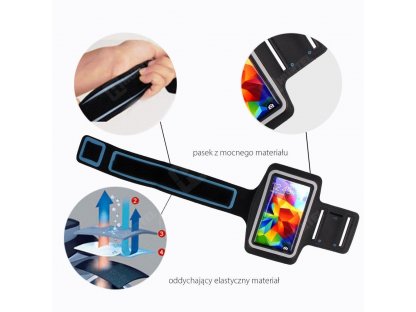 Běžecký pásek na rameno armband Samsung Galaxy s6 s5 s4 s3 světle růžový