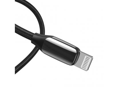 BMX Mini MFI odolný kabel USB Typ C PD 18W / Lightning 2.4A 1.8 m černý (CATLLP-B01)