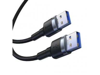 Prodlužovací nylonový kabel USB 3.0 / USB 3.0  2 A 1 m - šedý