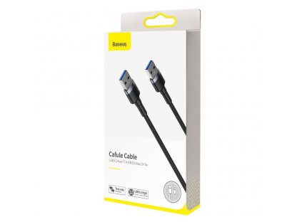 Prodlužovací nylonový kabel USB 3.0 / USB 3.0  2 A 1 m - šedý