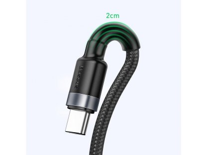 Cafule odolný nylonový kabel USB Typ C SuperCharge 40W Quick Charge 3.0 QC 3.0 1m černo-červený (CATKLF-P91)