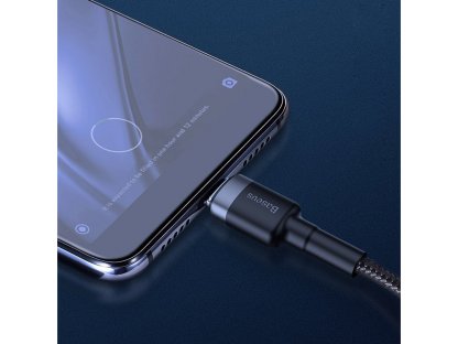 Cafule odolný nylonový kabel USB Typ C SuperCharge 40W Quick Charge 3.0 QC 3.0 1m šedě-černý (CATKLF-PG1)