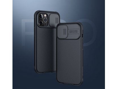 CamShield Pro pancéřový zadní kryt s krytkou fotoaparátu pro iPhone 12 Pro / iPhone 12 černý