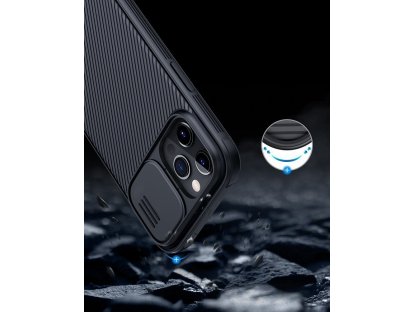 CamShield Pro pancéřový zadní kryt s krytkou fotoaparátu pro iPhone 12 Pro / iPhone 12 černý