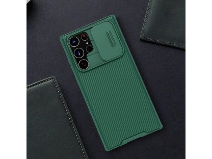 CamShield Pro pancéřový zadní kryt s krytkou fotoaparátu pro Samsung Galaxy S22 Ultra černý