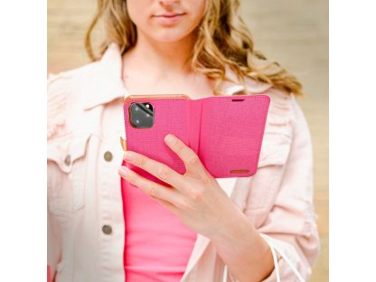 CANVAS Book case for IPHONE 15 Pro pink