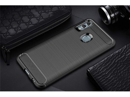 Carbon Case elastické pouzdro Huawei P Smart Plus 2019 / Honor 10 Lite Černé