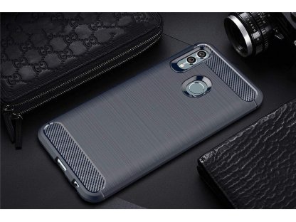 Carbon Case elastické pouzdro Huawei P Smart Plus 2019 / Honor 10 Lite modré