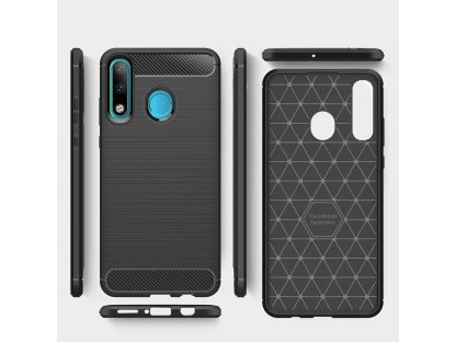 Carbon Case elastické pouzdro Huawei P30 Lite černé