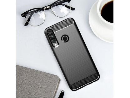 Carbon Case elastické pouzdro Huawei Y6p černé