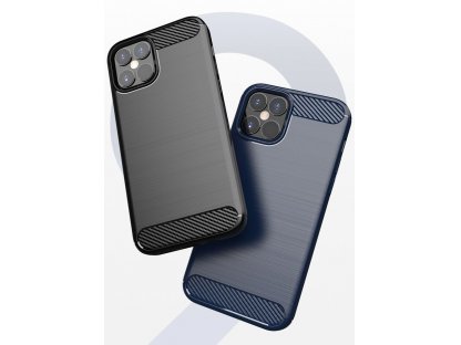 Carbon Case elastické pouzdro iPhone 12 Pro / iPhone 12 modré