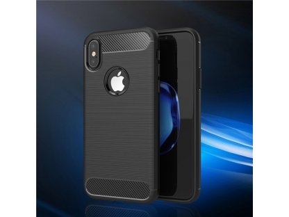 Carbon Case elastické pouzdro iPhone XS / X černé