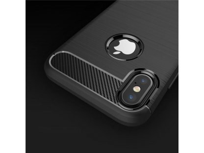 Carbon Case elastické pouzdro iPhone XS / X černé