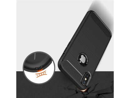 Carbon Case elastické pouzdro iPhone XS / X černé