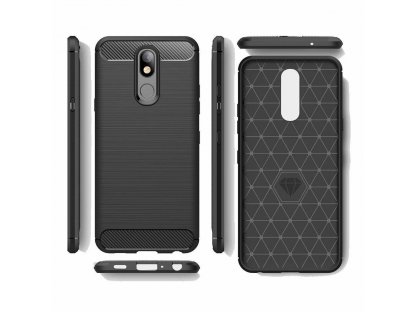 Carbon Case elastické pouzdro LG K40 X420 černé