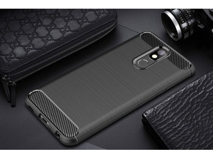 Carbon Case elastické pouzdro LG K40 X420 černé