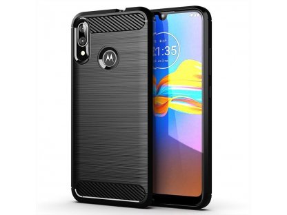 Carbon Case elastické pouzdro Motorola Moto E6 Plus černé
