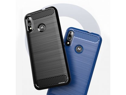 Carbon Case elastické pouzdro Motorola Moto E6 Plus černé