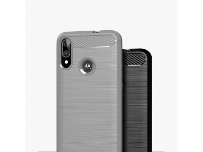 Carbon Case elastické pouzdro Motorola Moto E6 Plus černé