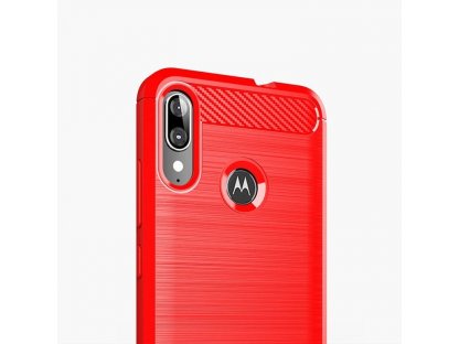 Carbon Case elastické pouzdro Motorola Moto E6 Plus černé