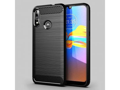 Carbon Case elastické pouzdro Motorola Moto E6 Plus černé