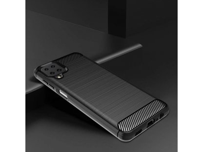 Carbon Case elastické pouzdro Samsung Galaxy A12 černé