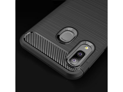 Carbon Case elastické pouzdro Samsung Galaxy A20e černé